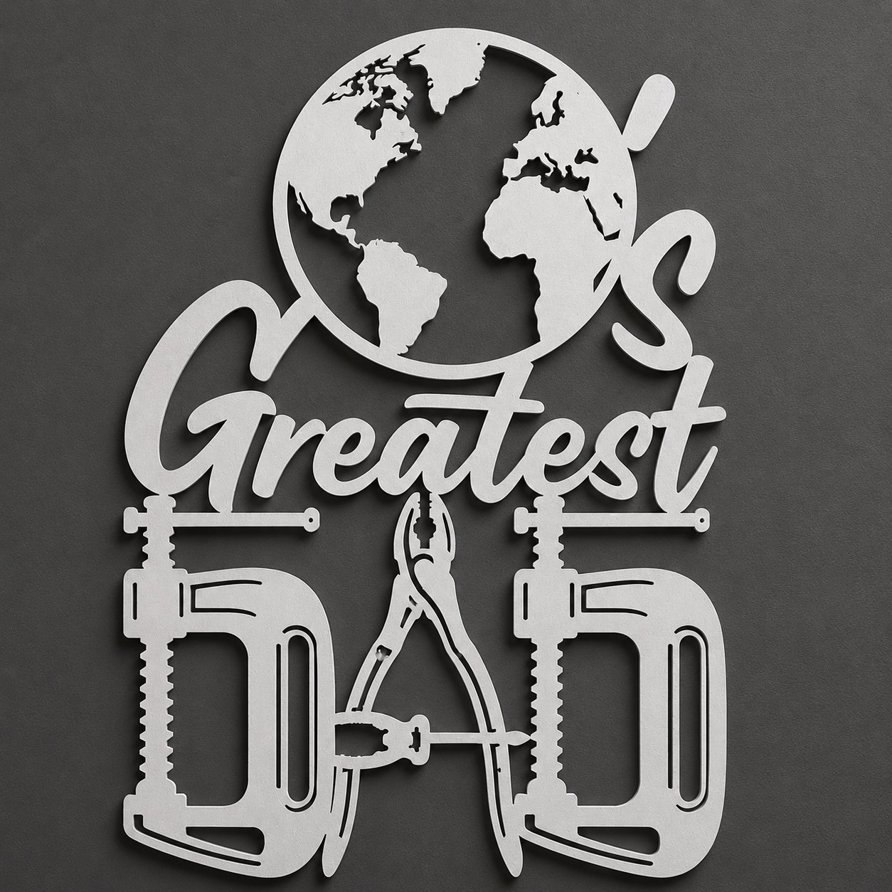 World's Greatest Dad Metal Sign