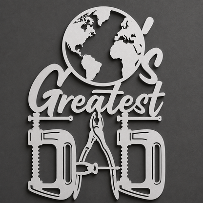 World's Greatest Dad Metal Sign