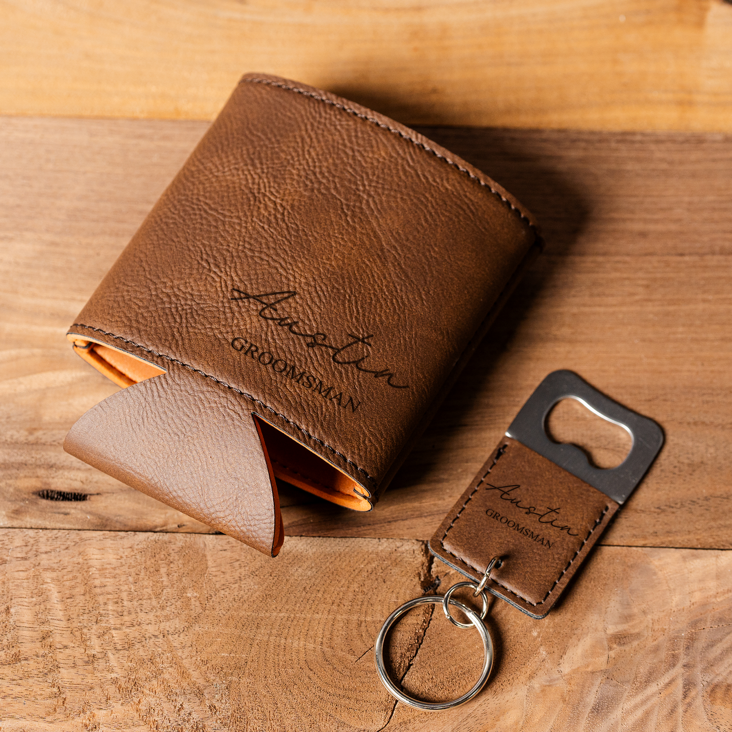 Customized Can Cooler & Bottle Opener Gift Set