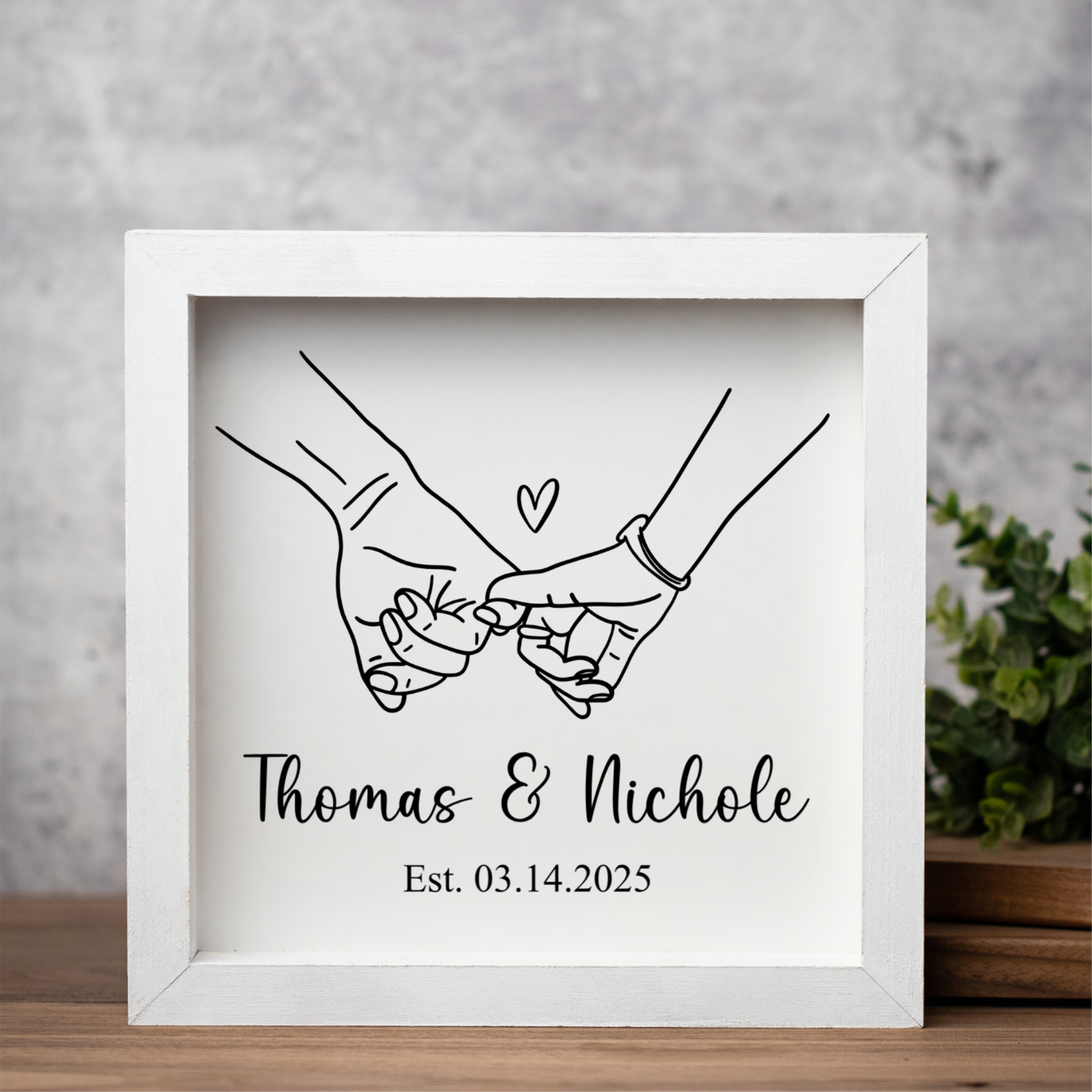 Customized Pinky Promise Framed Sign