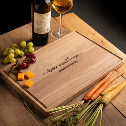 Customized Rectangle Cutting Boards - Elegant Name & Date Designs