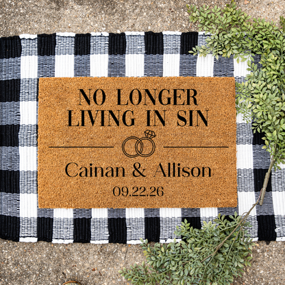 No Longer Living In Sin Doormat