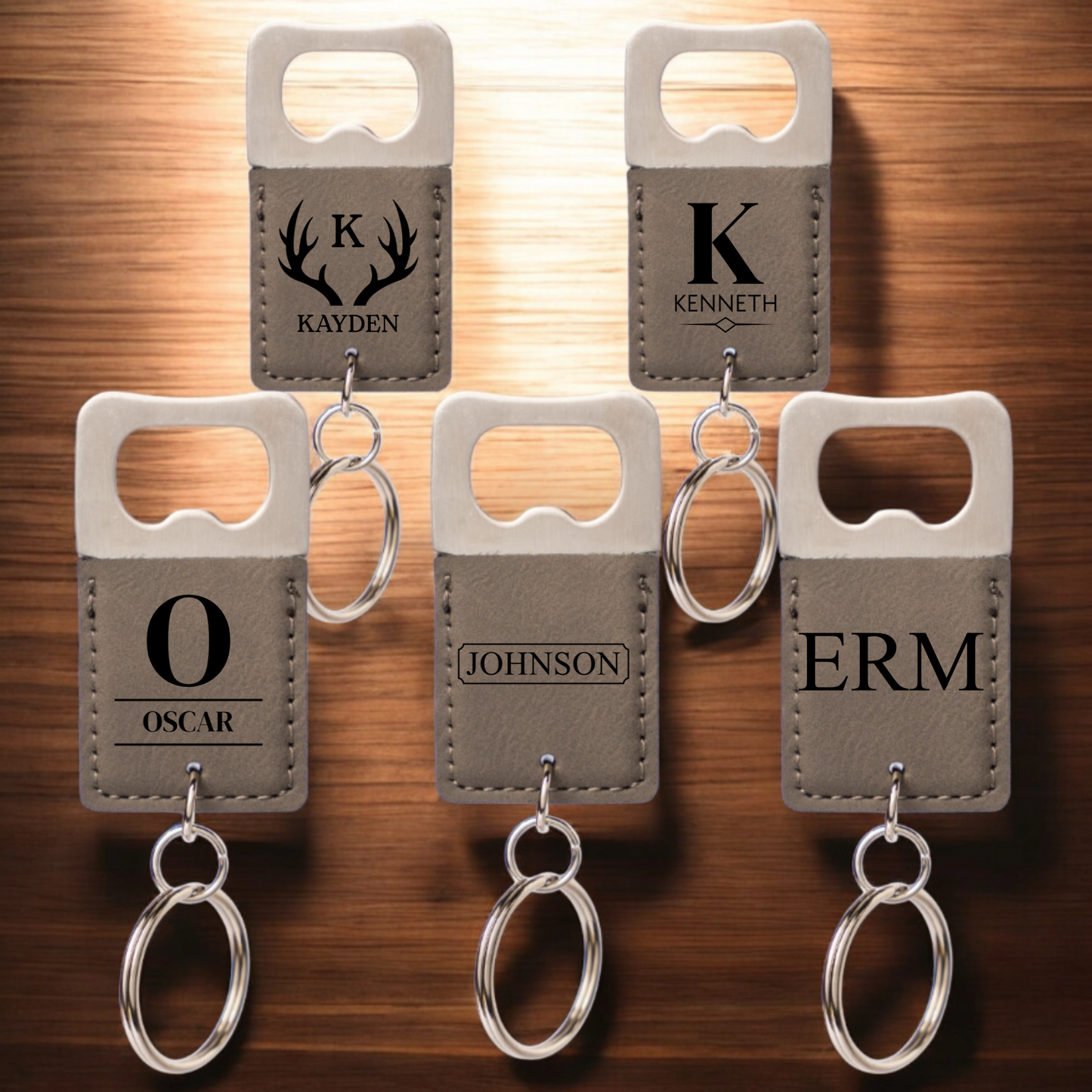 Set of 5 Personalized Keychain Bottle Openers
