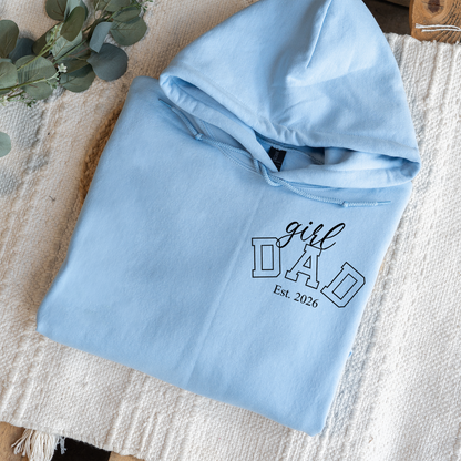 Custom Girl Dad Hoodies with Est. Year