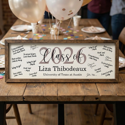 Customized Graduation Guestbook Framed Sign