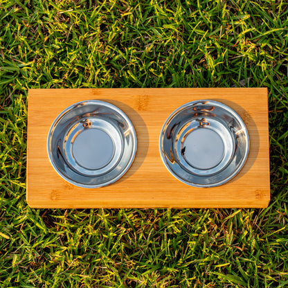 Customized Wood Pet Feeding Stand with Dog Bowls