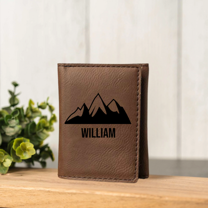 Customized Vegan Leather Trifold Wallet