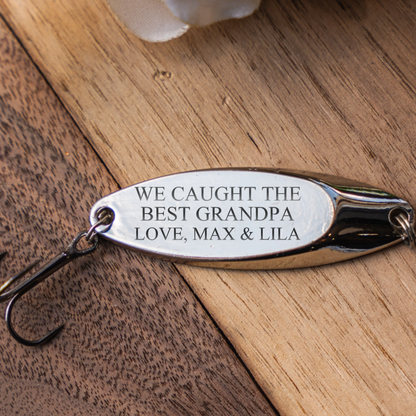 Customized Fishing Lure with Custom Etching - Dad, Grandpa, or Husband Gift