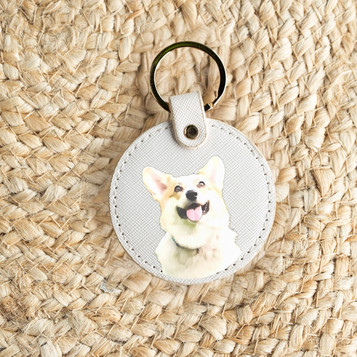 Customized Pet Circle Keyring