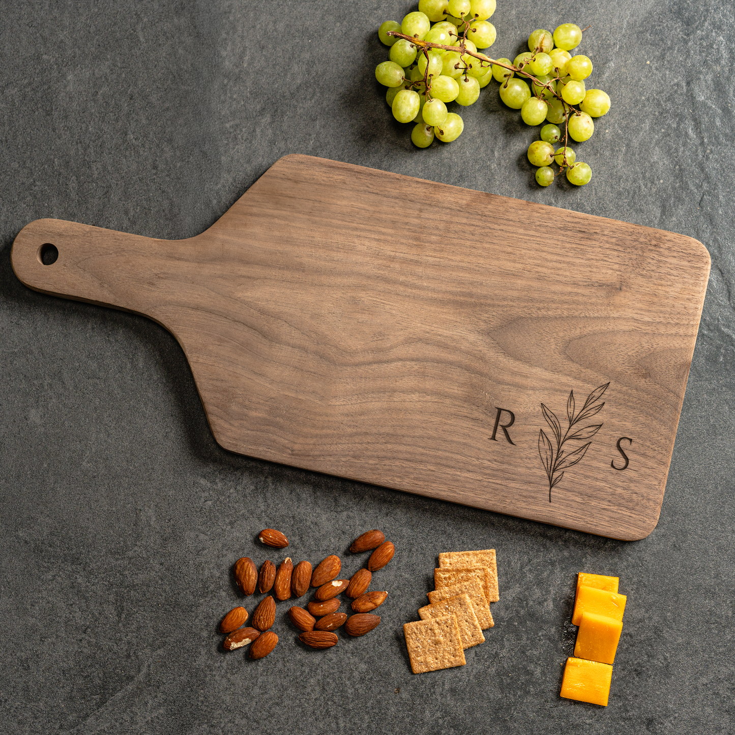 Customized Large Paddle Cutting Boards - Elegant Name & Date Designs