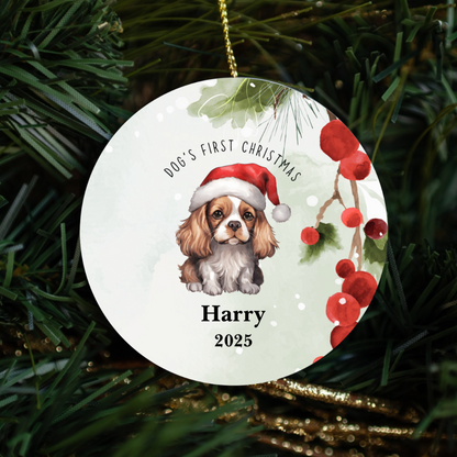 Customized Dog’s First Christmas Ornament