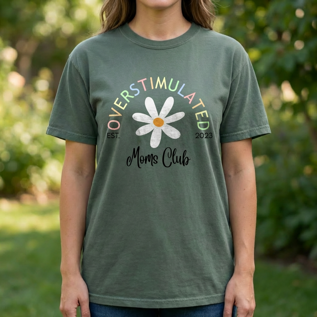 Custom Overstimulated Mom Premium Tee Shirt