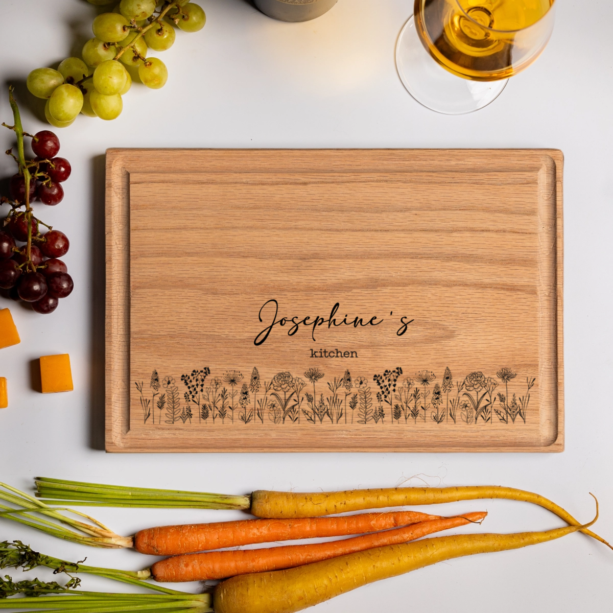 Customized Rectangle Floral Cutting Boards
