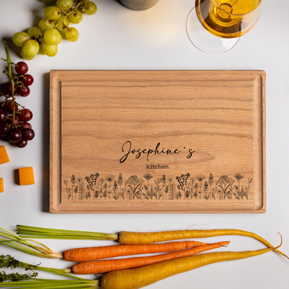 Customized Rectangle Floral Cutting Boards