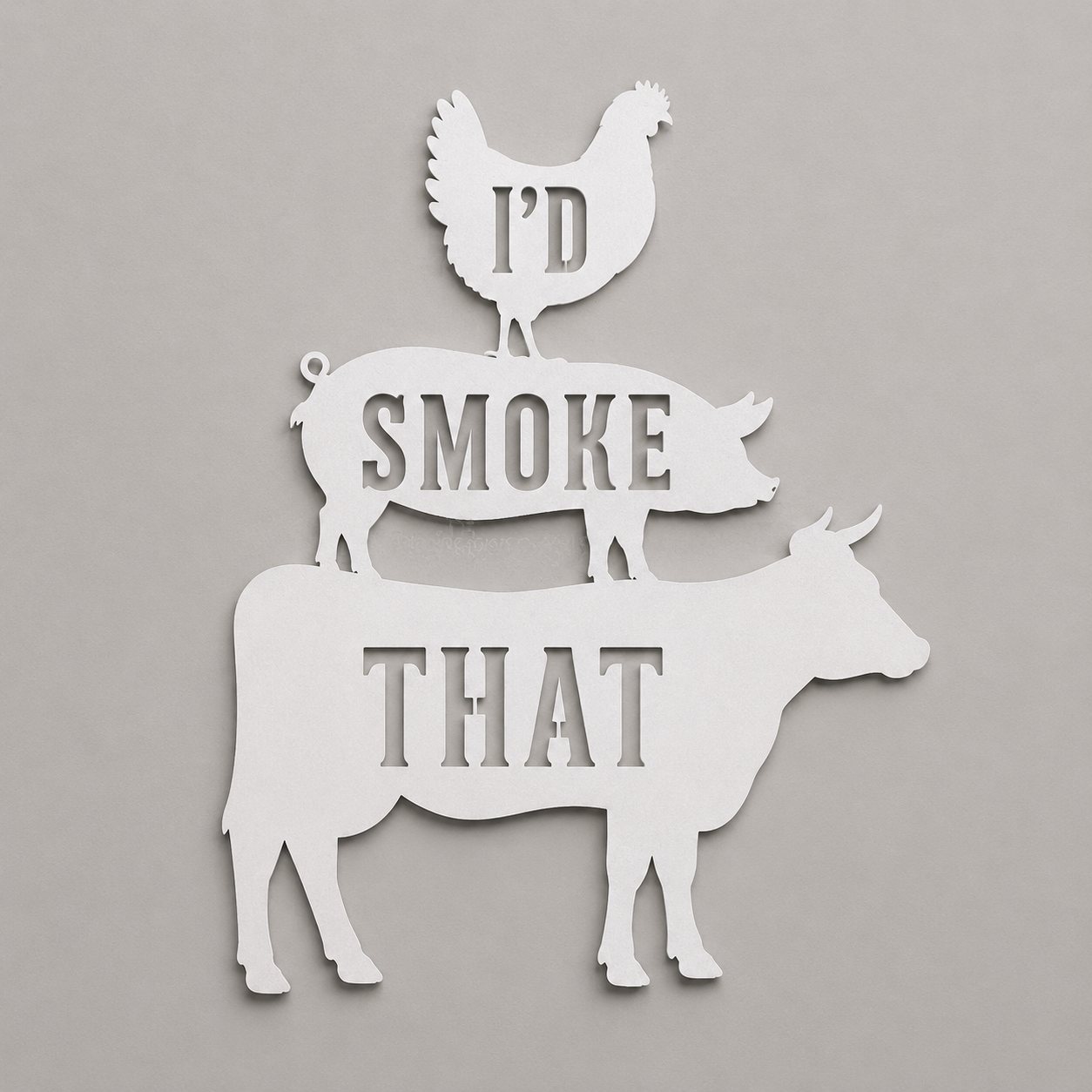 "I'd Smoke That" BBQ Metal Sign