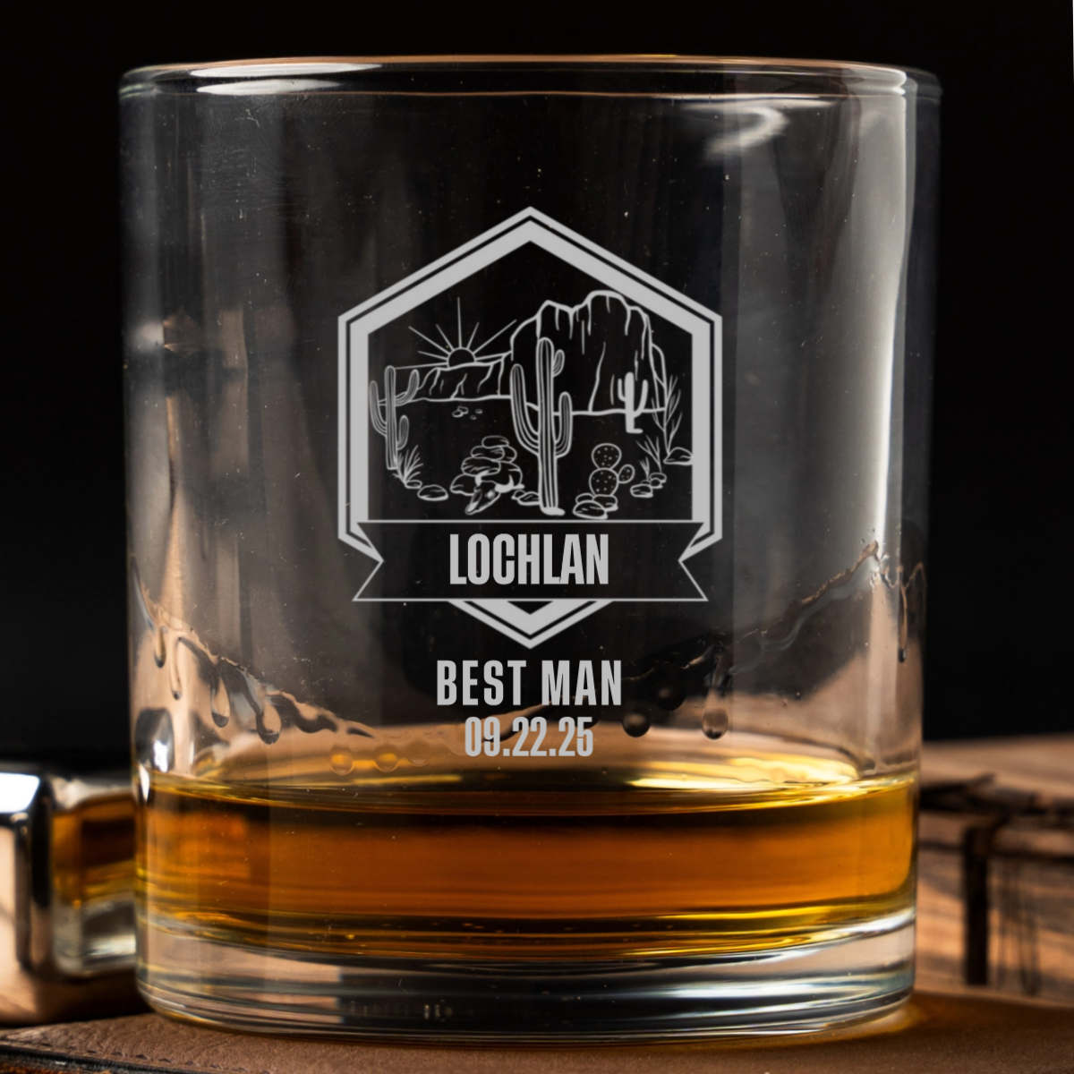 Custom Lowball Whiskey Glasses - Gentleman Collection