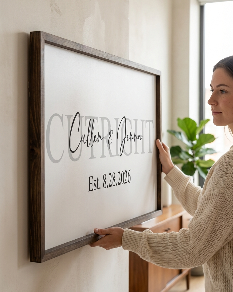 Customized Wedding Guest Book Sign