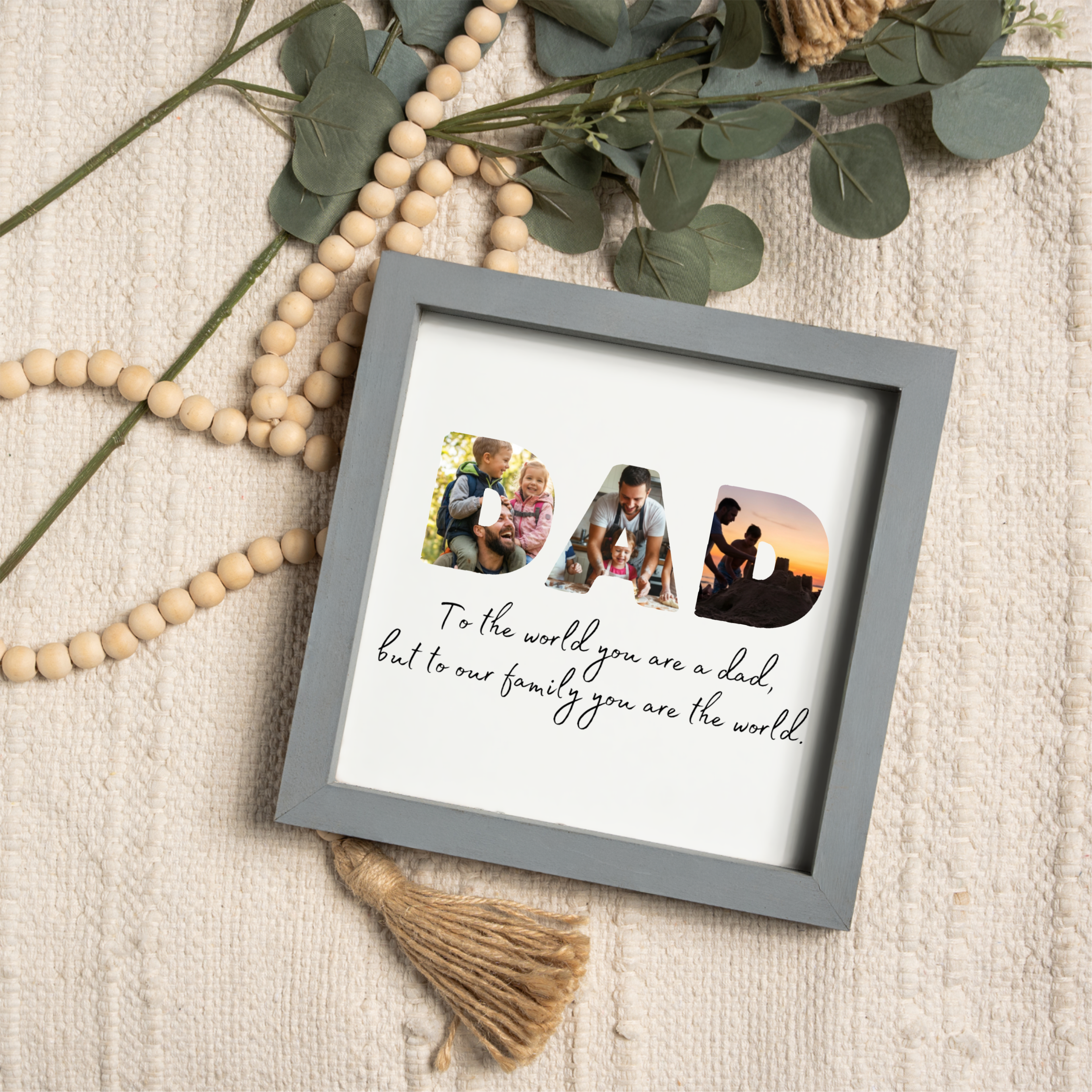 Customized Photo Sign for Dad