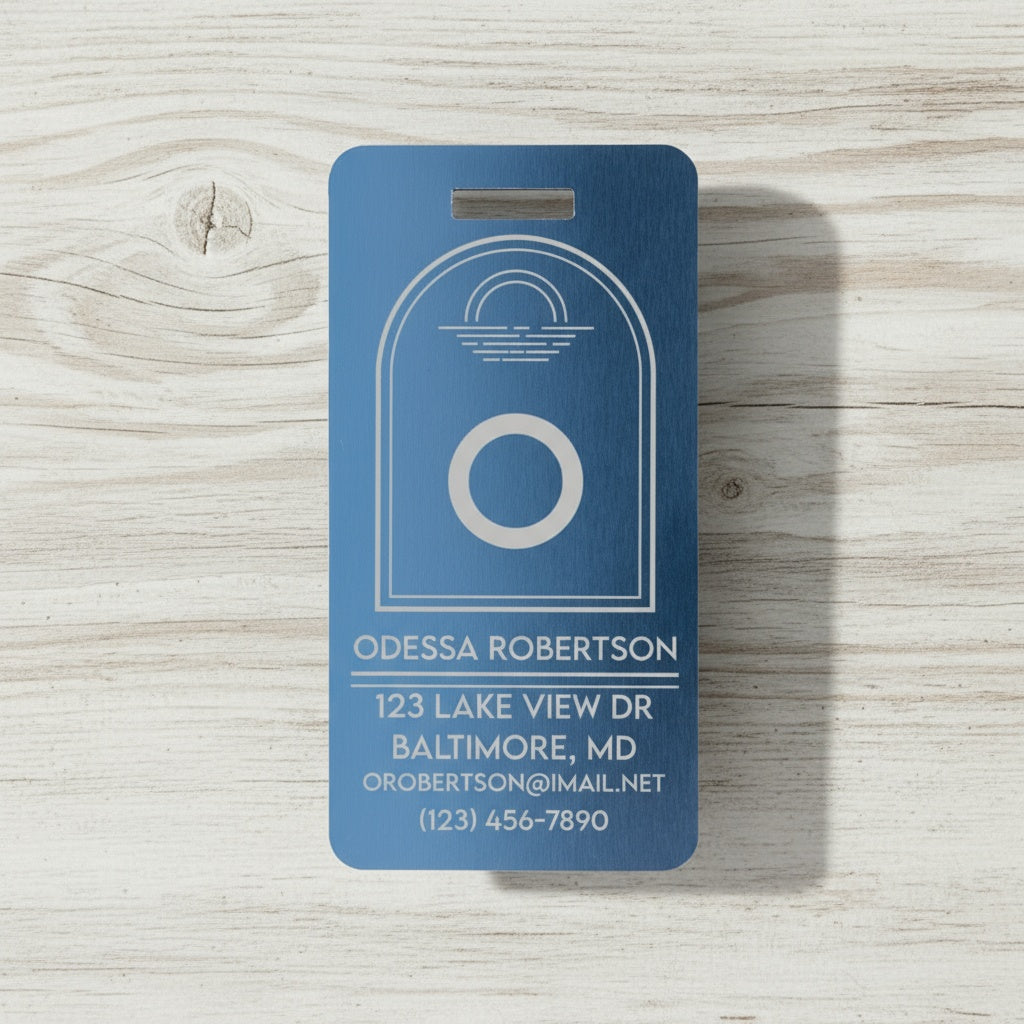 Customized Aluminum Luggage Tags Vertical