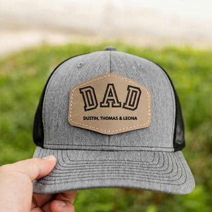 Customized Dad Trucker Hat with Engraved Patch