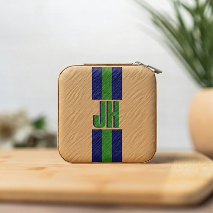 Shadow Monogram Customizable Jewelry Travel Case