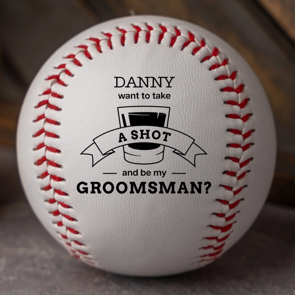 Customized Groomsmen Proposal Baseballs