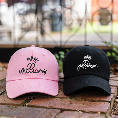 Custom Newly Wed Mrs. Last Name Hats