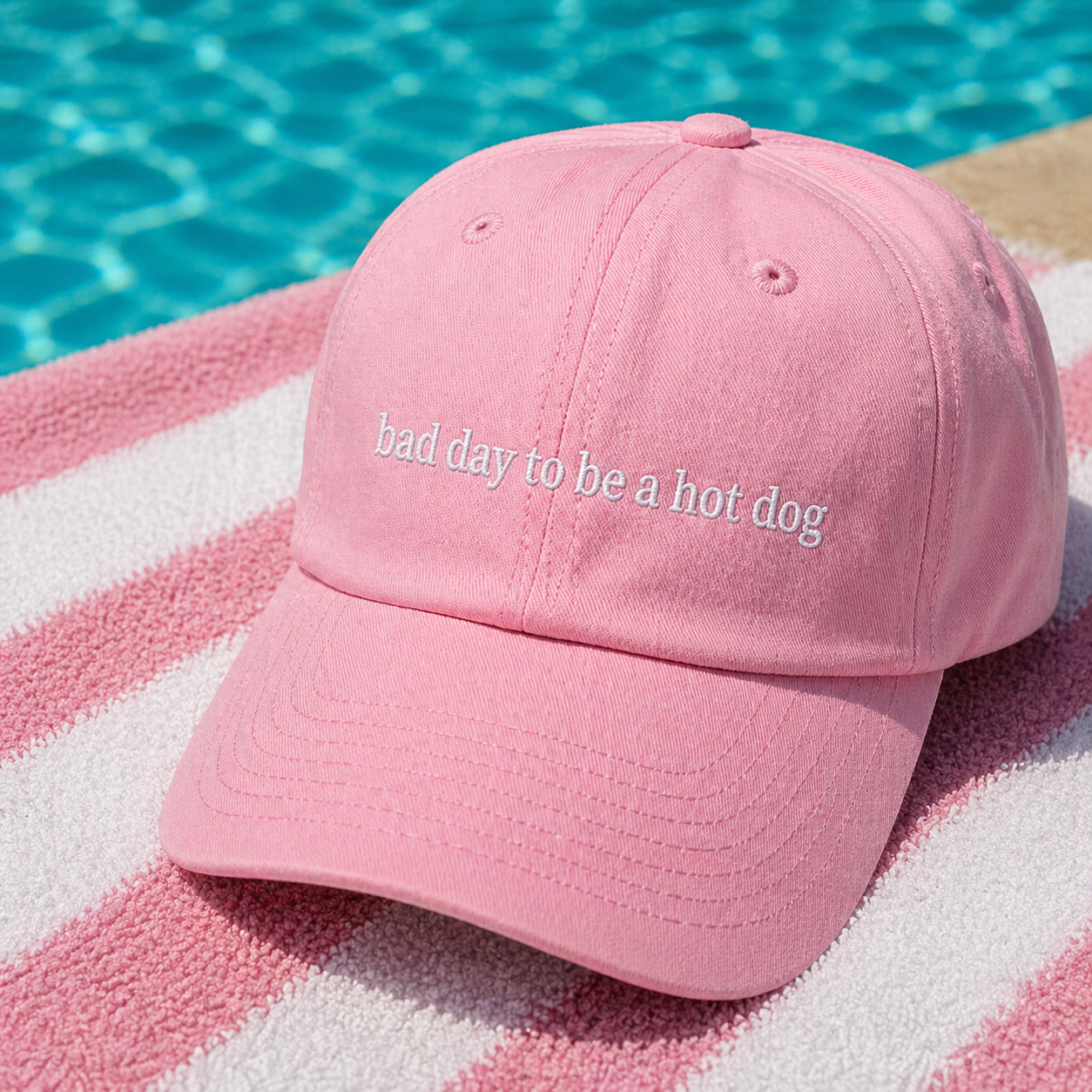 Embroidered "Bad Day to Be a Hotdog Embroidered" Baseball Cap