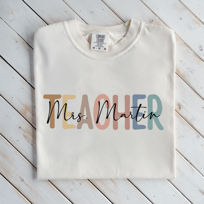 Premium Customized Teacher Design T-Shirt