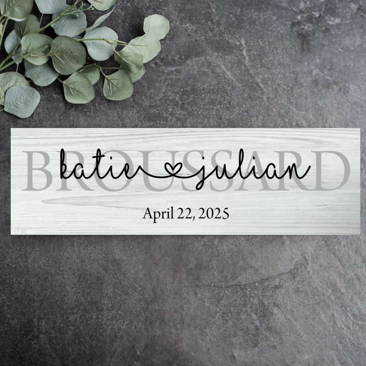 Customized Love Connects Wood Plank Sign