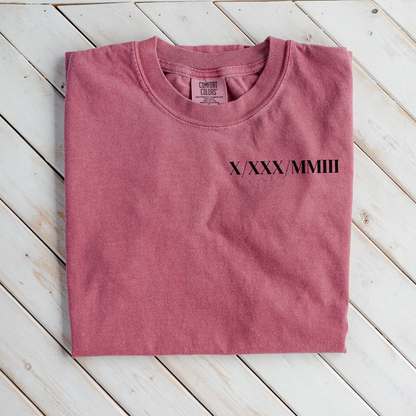 Customized Roman Numeral T-Shirt