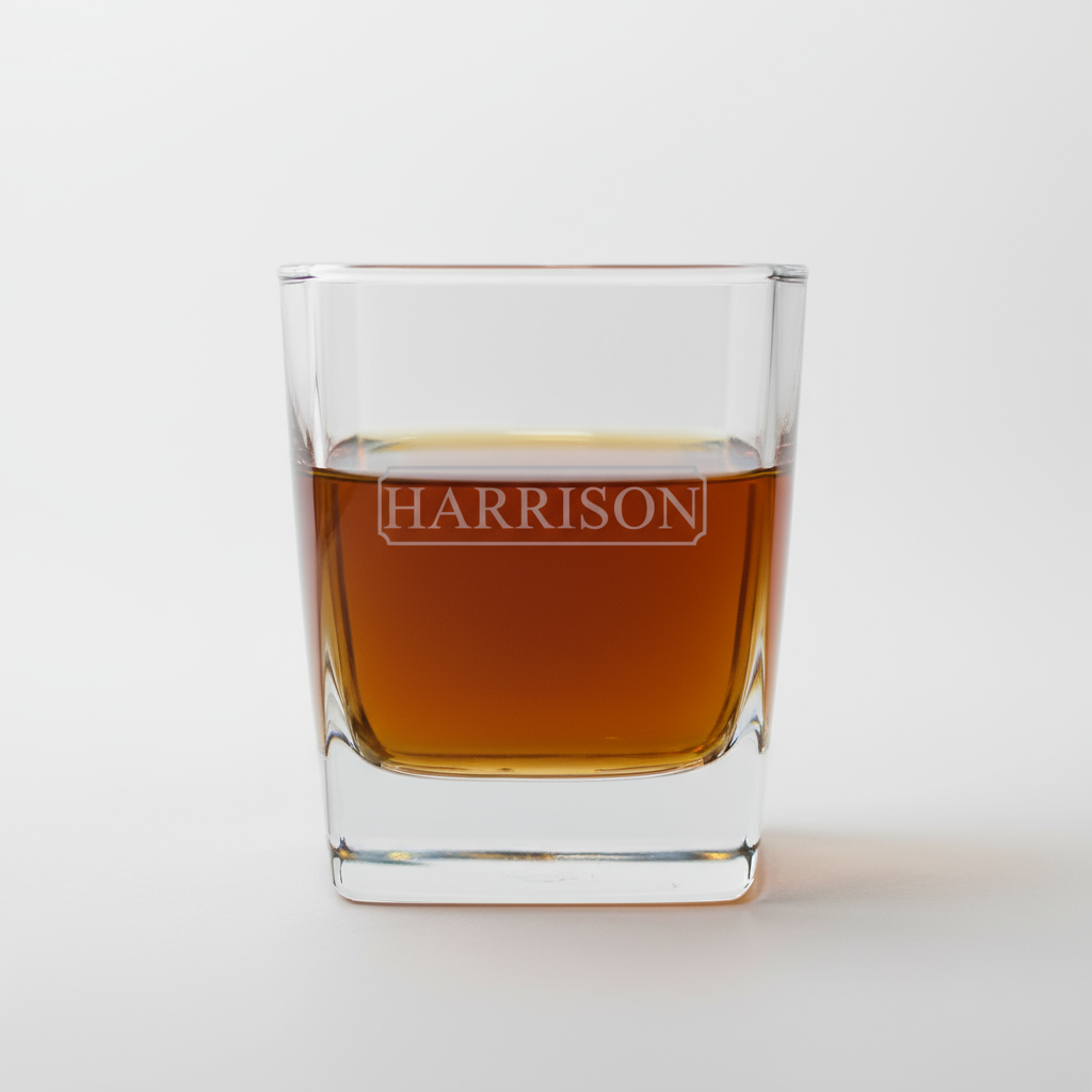 Customized Square Whiskey Glass