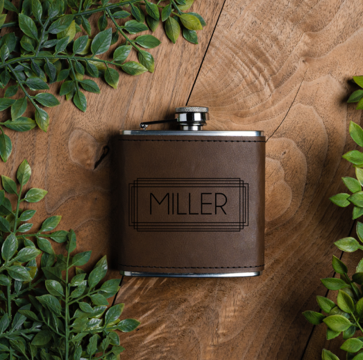 Customized Leather Wrapped Stainless Steel Flasks - Signature Designs