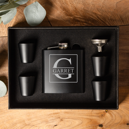 Customized Flask & Shot Glass Set