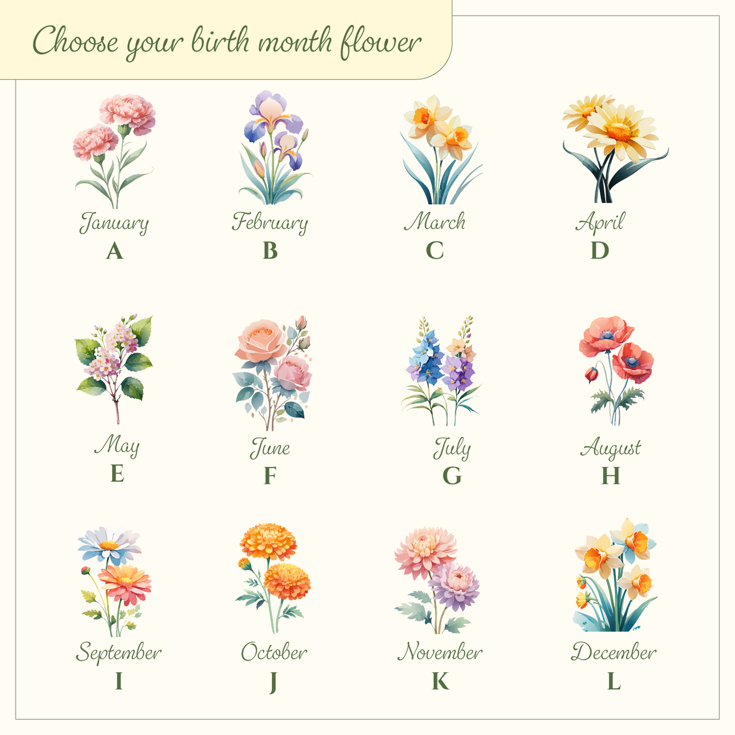 Personalized Color Birth Flower Glass Cans with Lid