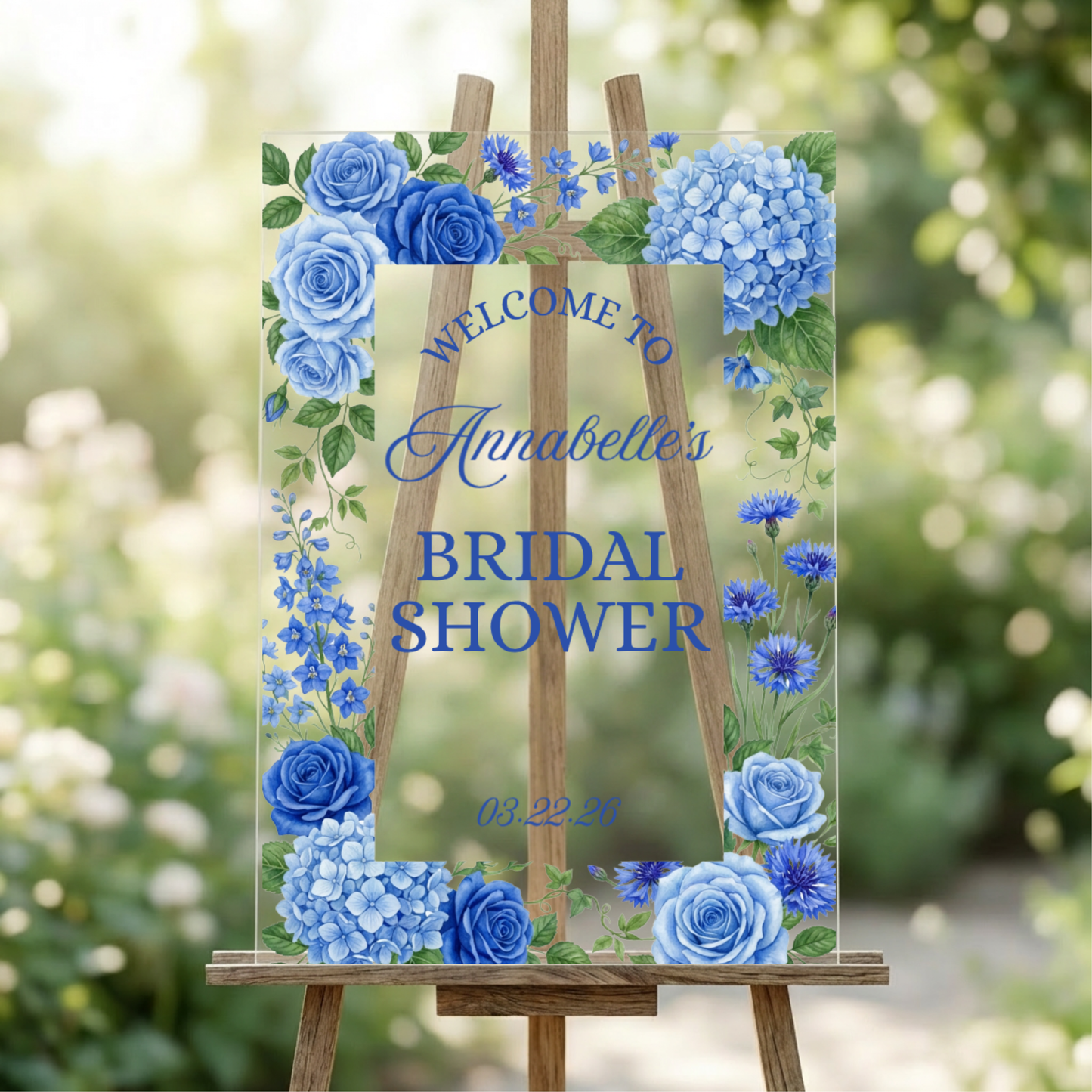 Customized Floral Bridal Shower Welcome Signs