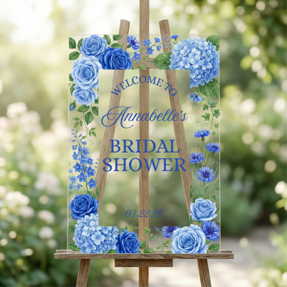 Customized Floral Bridal Shower Welcome Signs