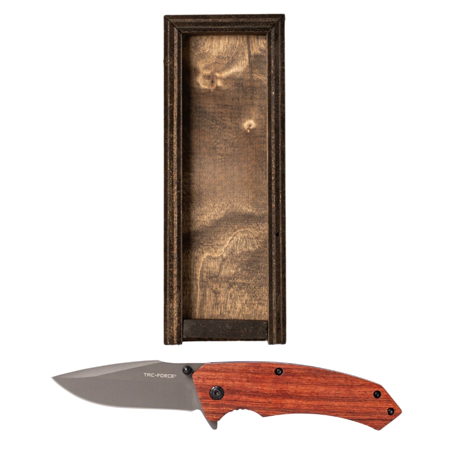 Customized Brown Wood Pocket Knife with Gift Box