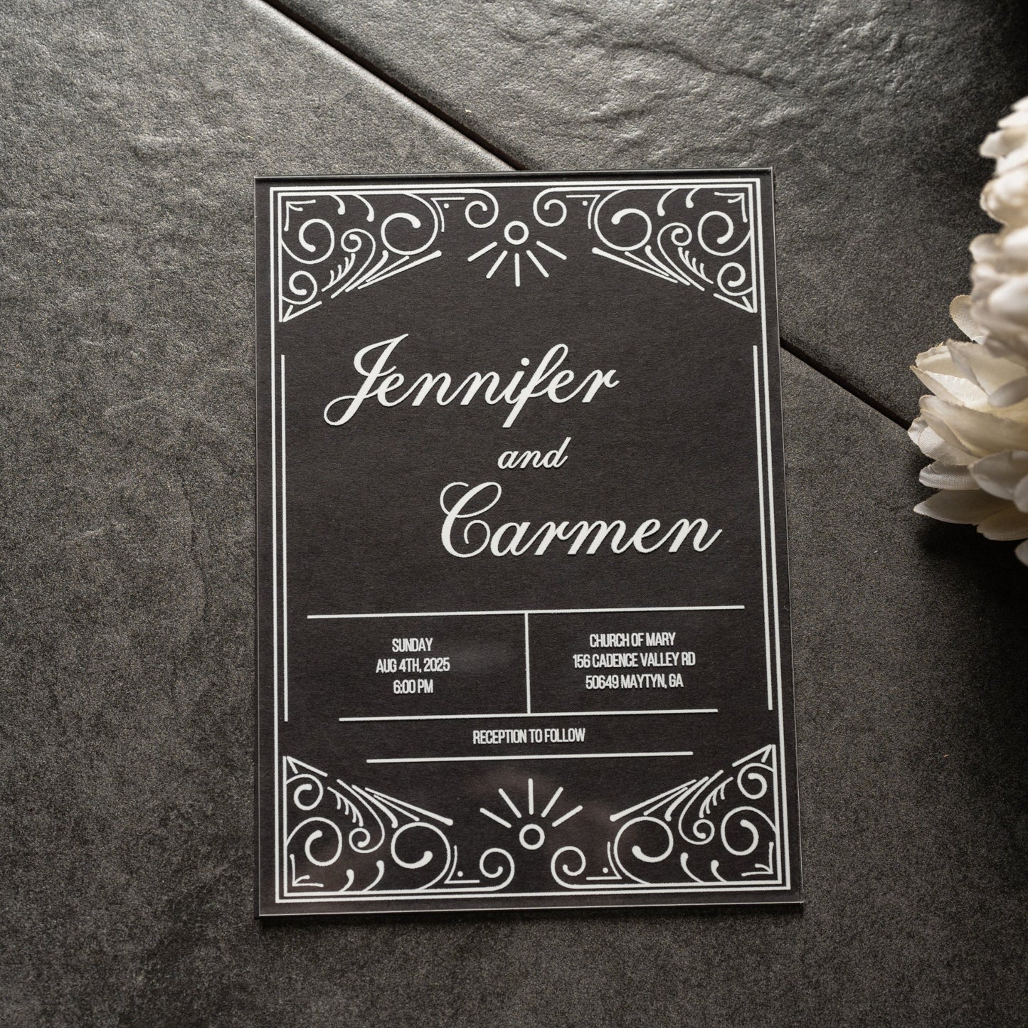 Custom Acrylic Wedding Invitations