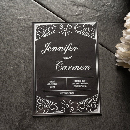 Custom Acrylic Wedding Invitations