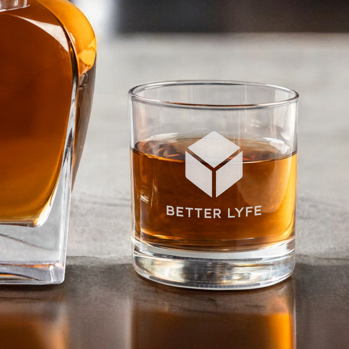 Engraved Whiskey Glass with Custom Logo