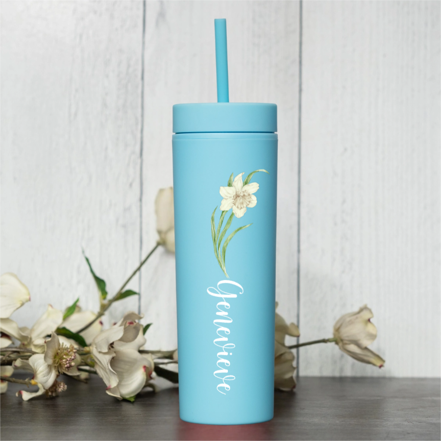 Customized 16oz. Acrylic Flower Tumbler