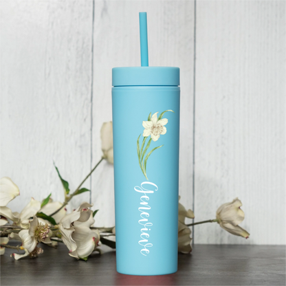 Customized 16oz. Acrylic Flower Tumbler