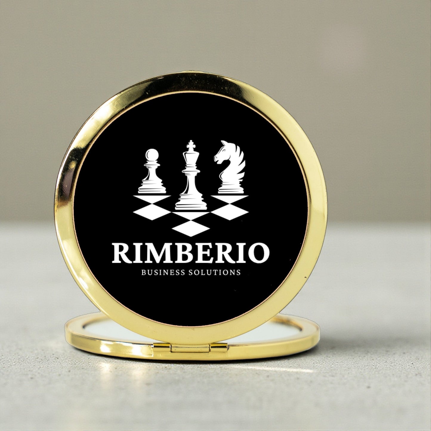 Compact Mirror with Custom Logo