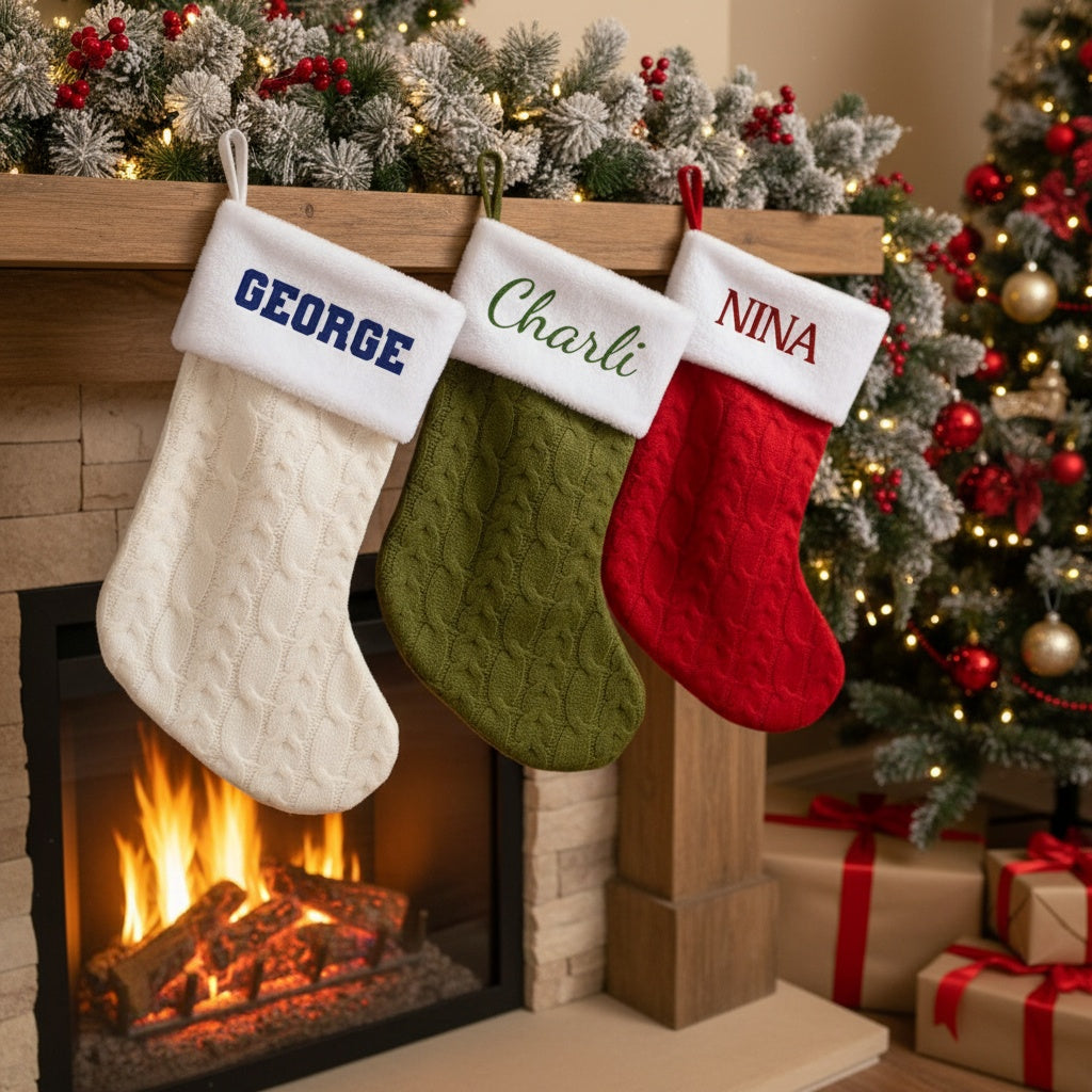 Customized Knit Stockings with Cuff