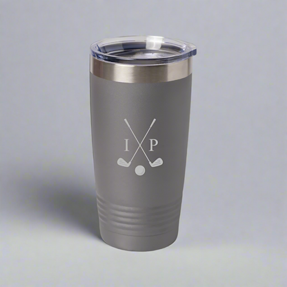 Customized 20oz Golf Tumbler with Silver Lip
