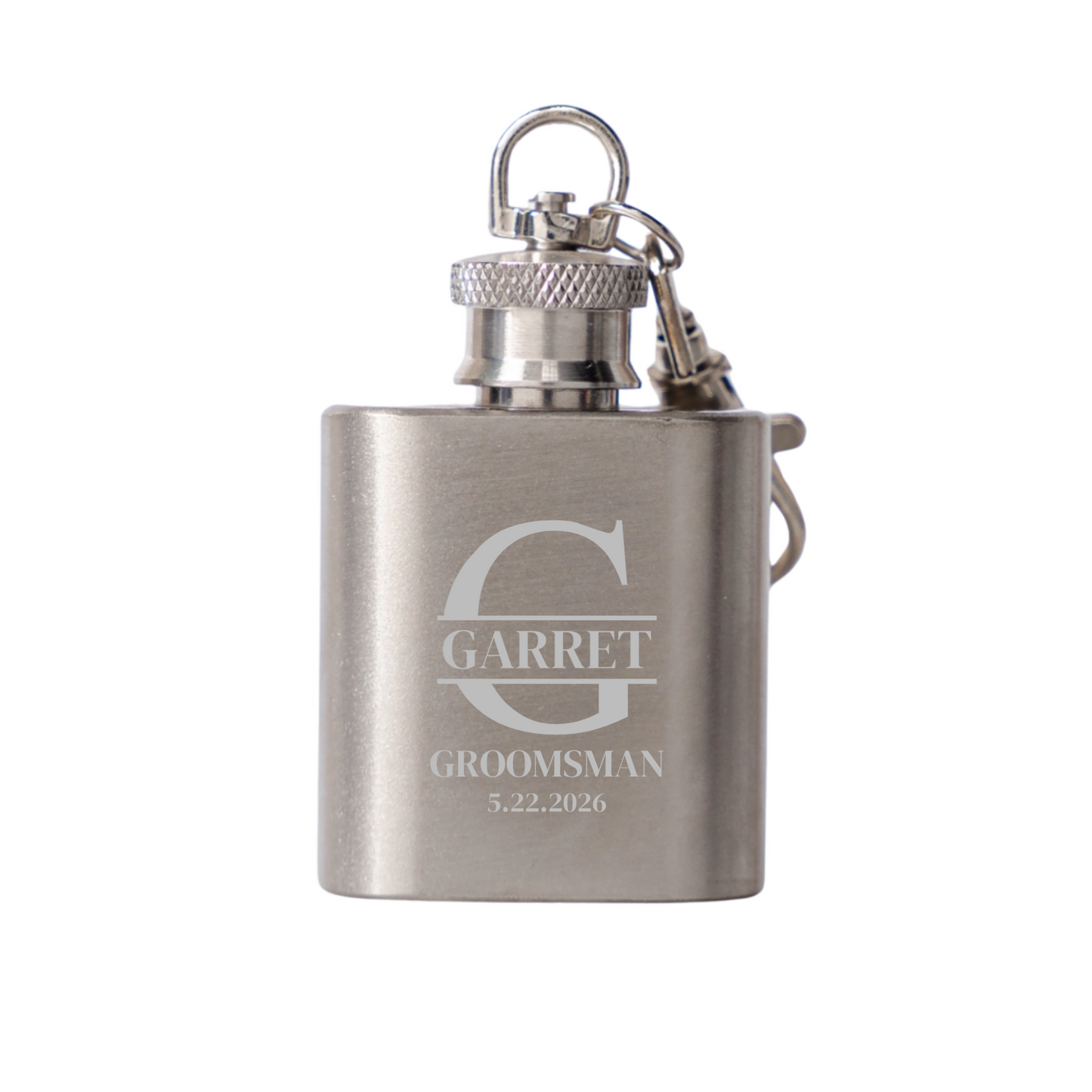 Customized Keychain Flasks - Wedding Designs