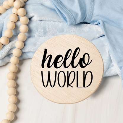 Customized Baby Announcement Wood Circles