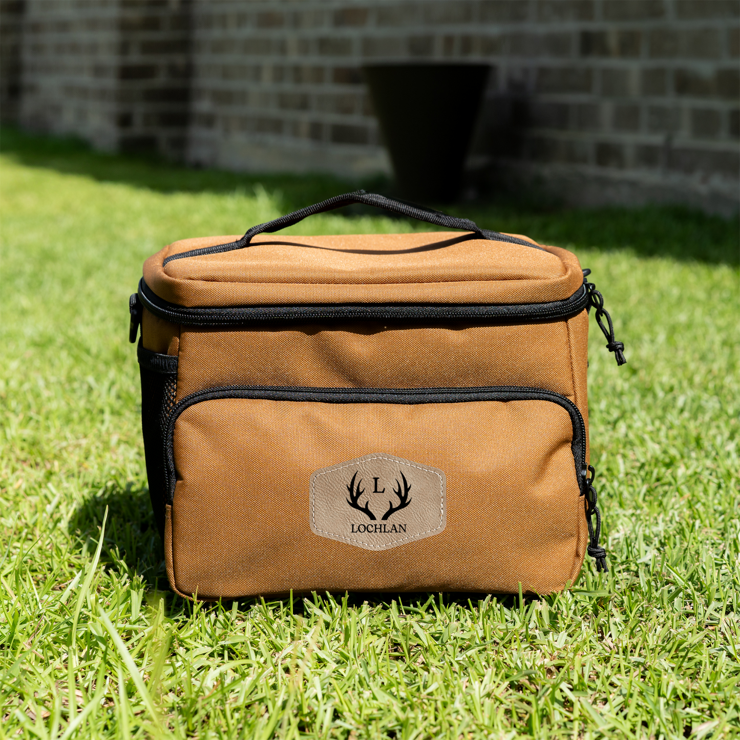 Customized Insulated Travel Coolers with Leather patch