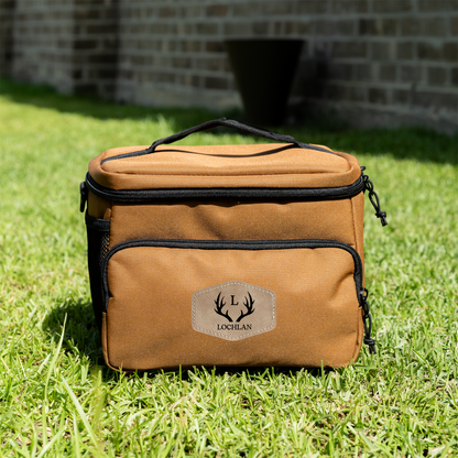 Customized Insulated Travel Coolers with Leather patch
